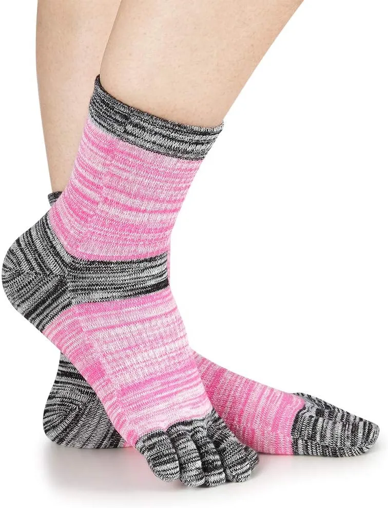 Meaiguo Women's Toe socks For Running Five Finger Socks With Cotton Athletic