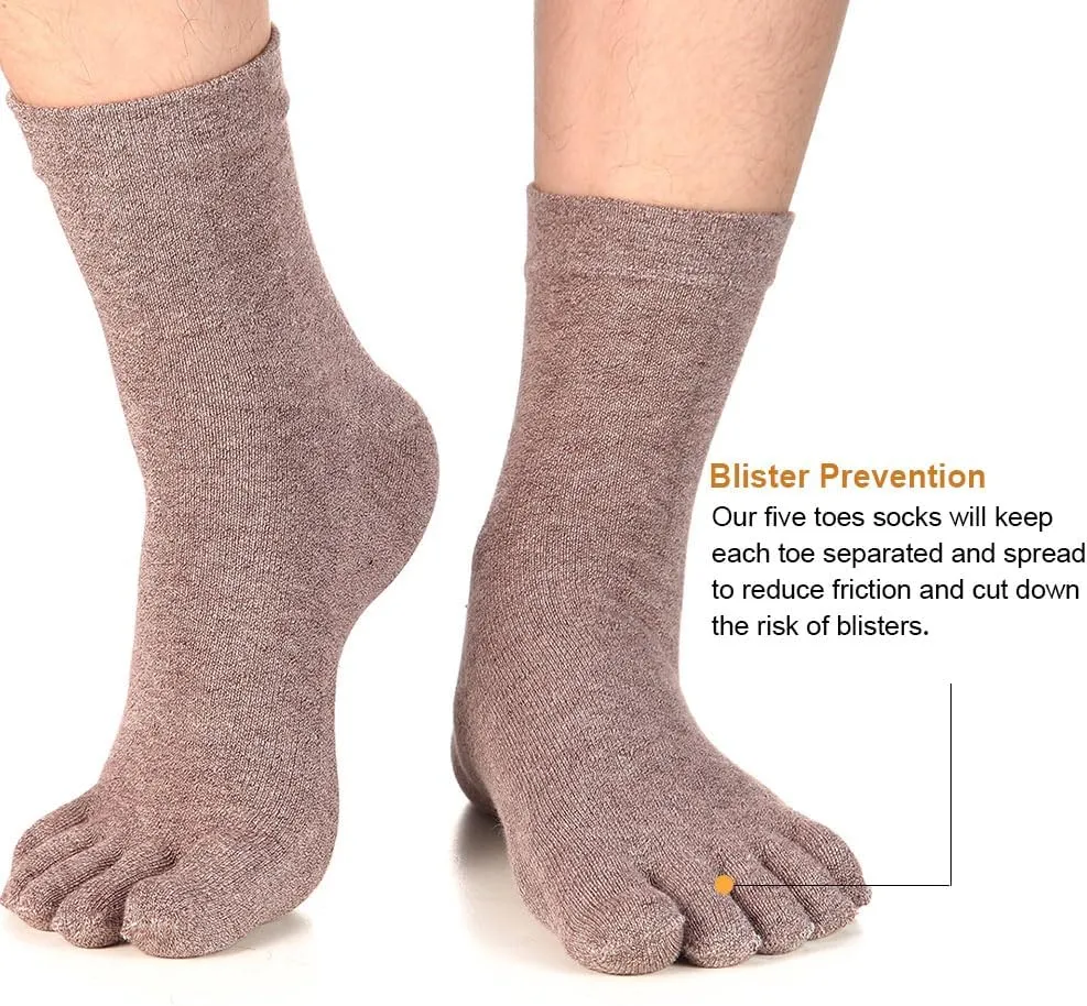 Meaiguo Women's Toe socks For Running Five Finger Socks With Cotton Athletic