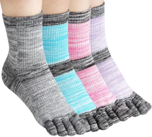 Meaiguo Women's Toe socks For Running Five Finger Socks With Cotton Athletic