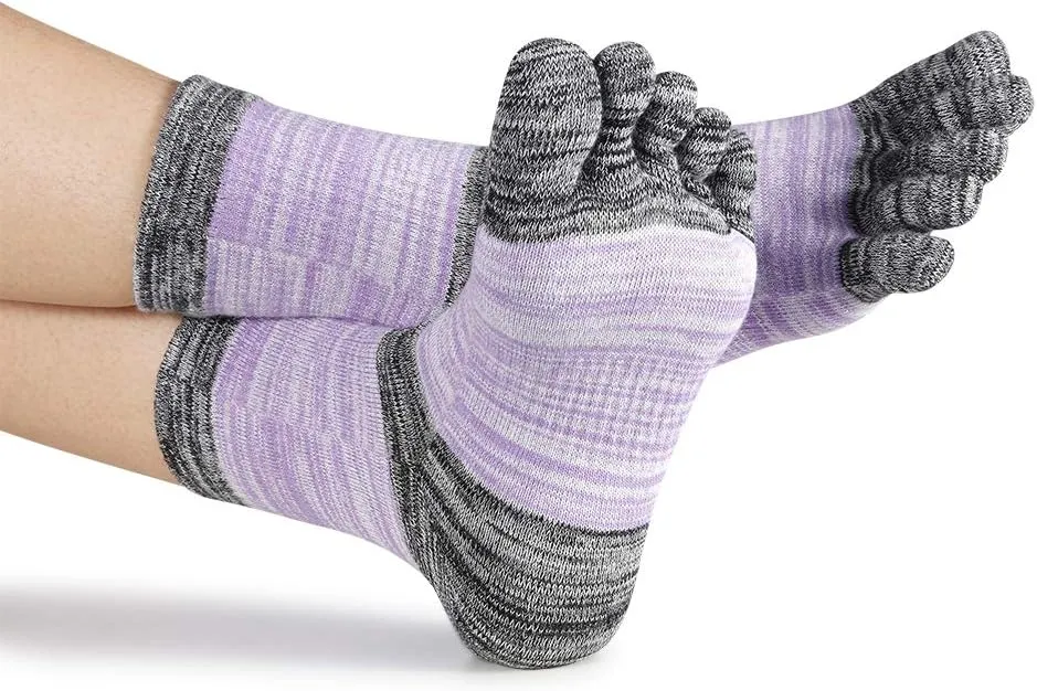 Meaiguo Women's Toe socks For Running Five Finger Socks With Cotton Athletic