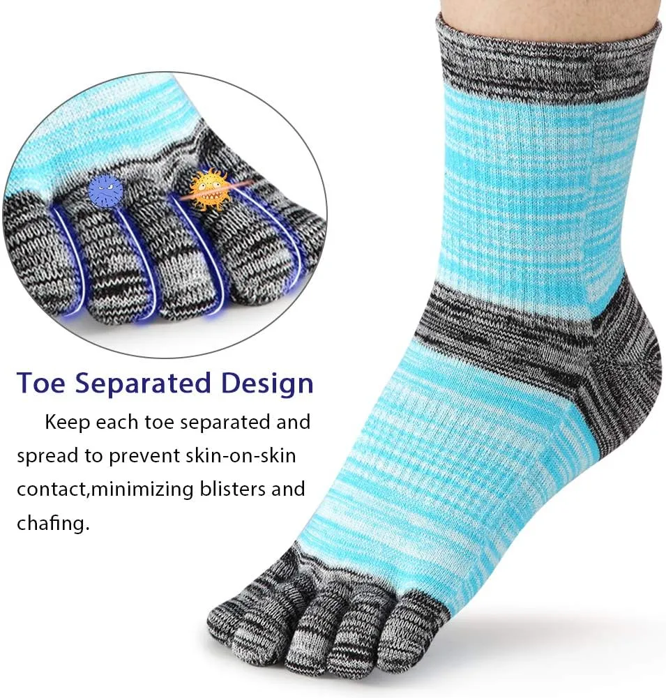 Meaiguo Women's Toe socks For Running Five Finger Socks With Cotton Athletic