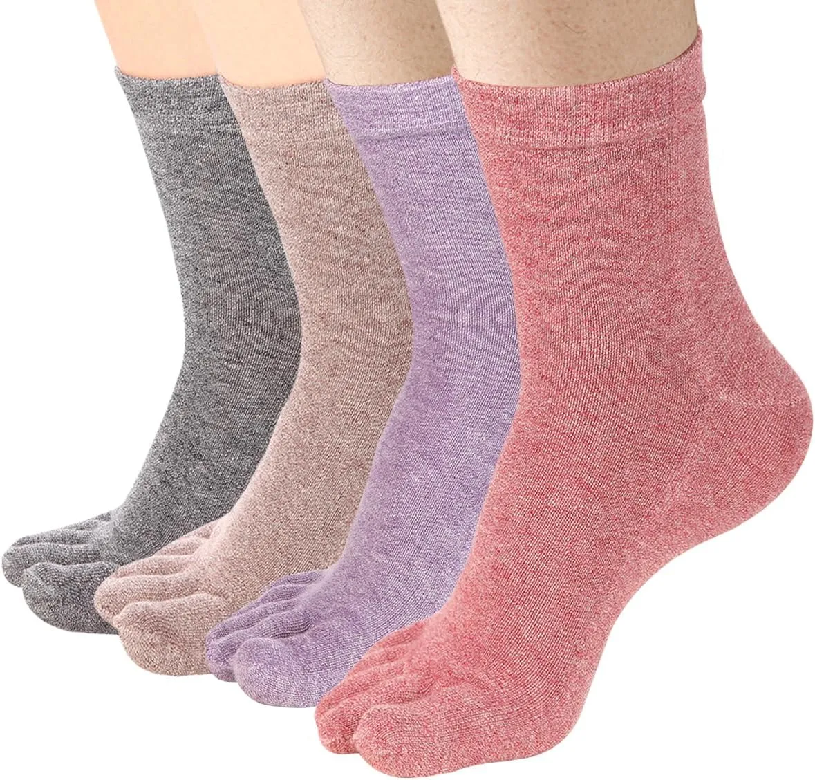 Meaiguo Women's Toe socks For Running Five Finger Socks With Cotton Athletic