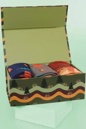 Mens Bamboo Socks Camping Socks Novelty Gift Box Set