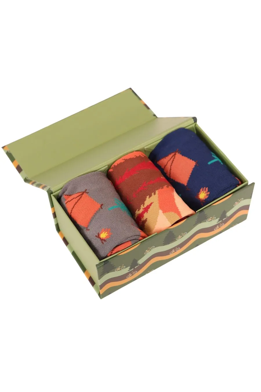 Mens Bamboo Socks Camping Socks Novelty Gift Box Set