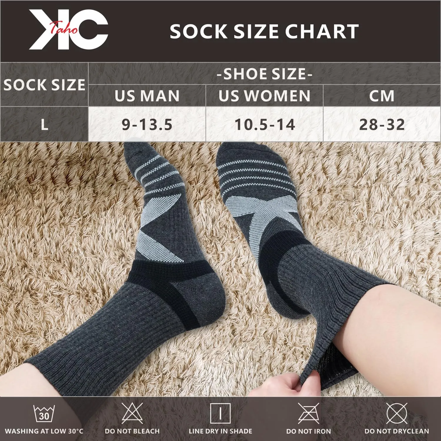 Men's Compression Athletic Cushioned Crew Socks (4 Pairs) Arch Support Hiking Walking Running Socks