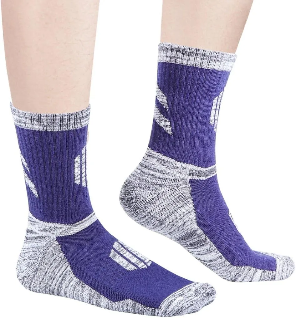 Men's Hiking Socks - Moisture Wicking, Cushioned, Comfort Work Socks for Men, 5 Pairs