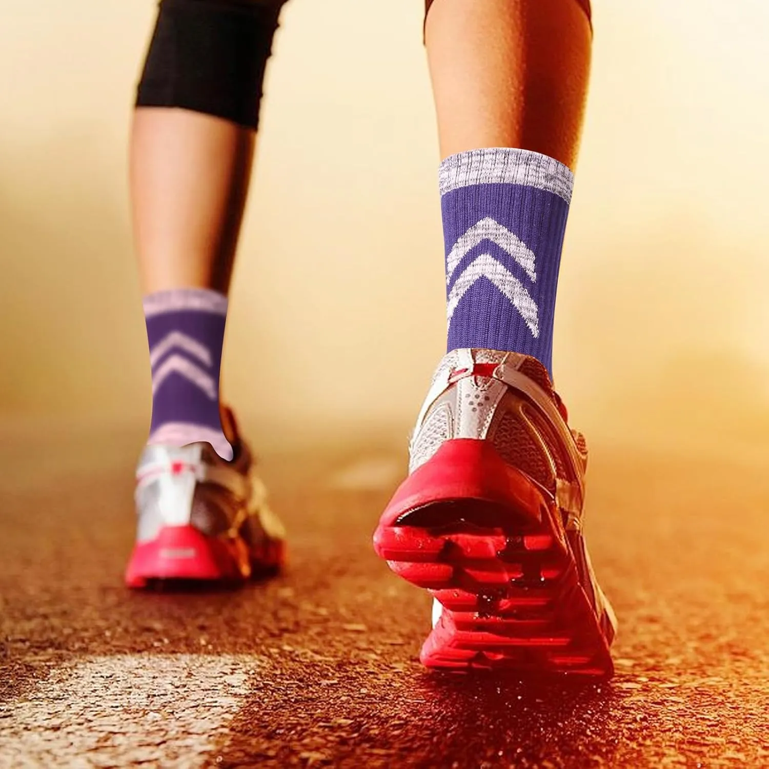 Men's Hiking Socks - Moisture Wicking, Cushioned, Comfort Work Socks for Men, 5 Pairs