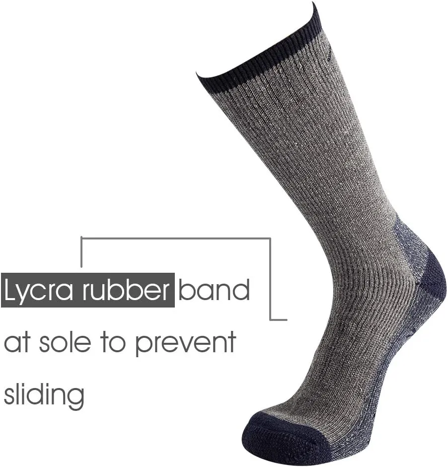 Men's Merino Wool Hiking Socks Breathable Athletic Crew Thicken