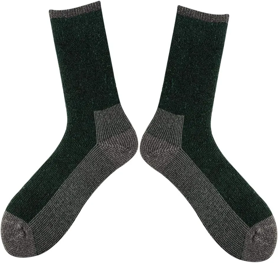 Men's Merino Wool Hiking Socks Breathable Athletic Crew Thicken