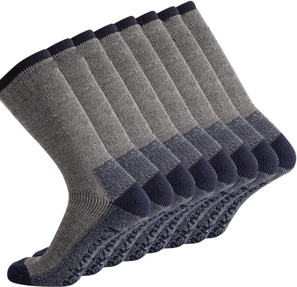 Men's Merino Wool Hiking Socks Breathable Athletic Crew Thicken