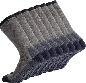 Men's Merino Wool Hiking Socks Breathable Athletic Crew Thicken