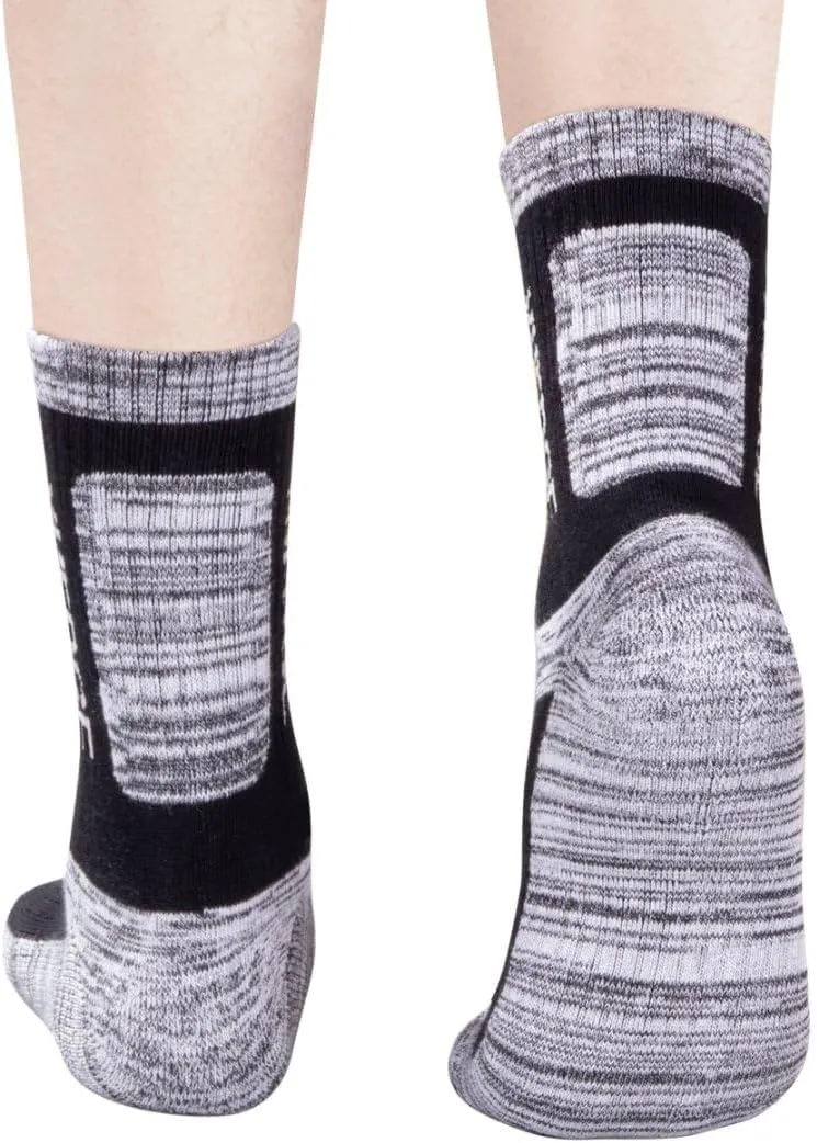 Men's Performance Cotton Moisture Wick Sports Hiking Workout Training Athletic Cushion Crew Socks For Men Size 6-13