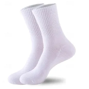 Men's Socks Bike Socks Sports Socks Athletic Socks Camping / Hiking Outdoor Exercise Cycling / Bike Bike / Cycling Warm Breathable Non-Skid 1 Pair Winter Solid Color Cotton Black White Blue One-Size