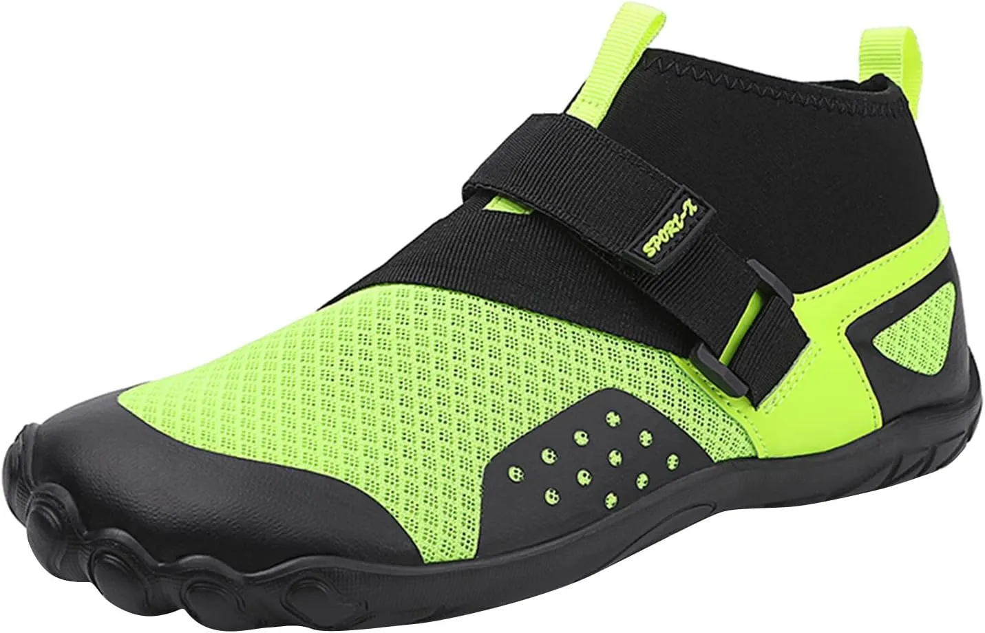 Mens Womens Barefoot Water Shoes Mid Top Quick Dry Aqua Water Socks with Adjustable Strap Summer Hiking Ankle Shoe Breathable Mesh Knit Non Slip Indoor Fitness Surfing Wading Pool Boating Adult