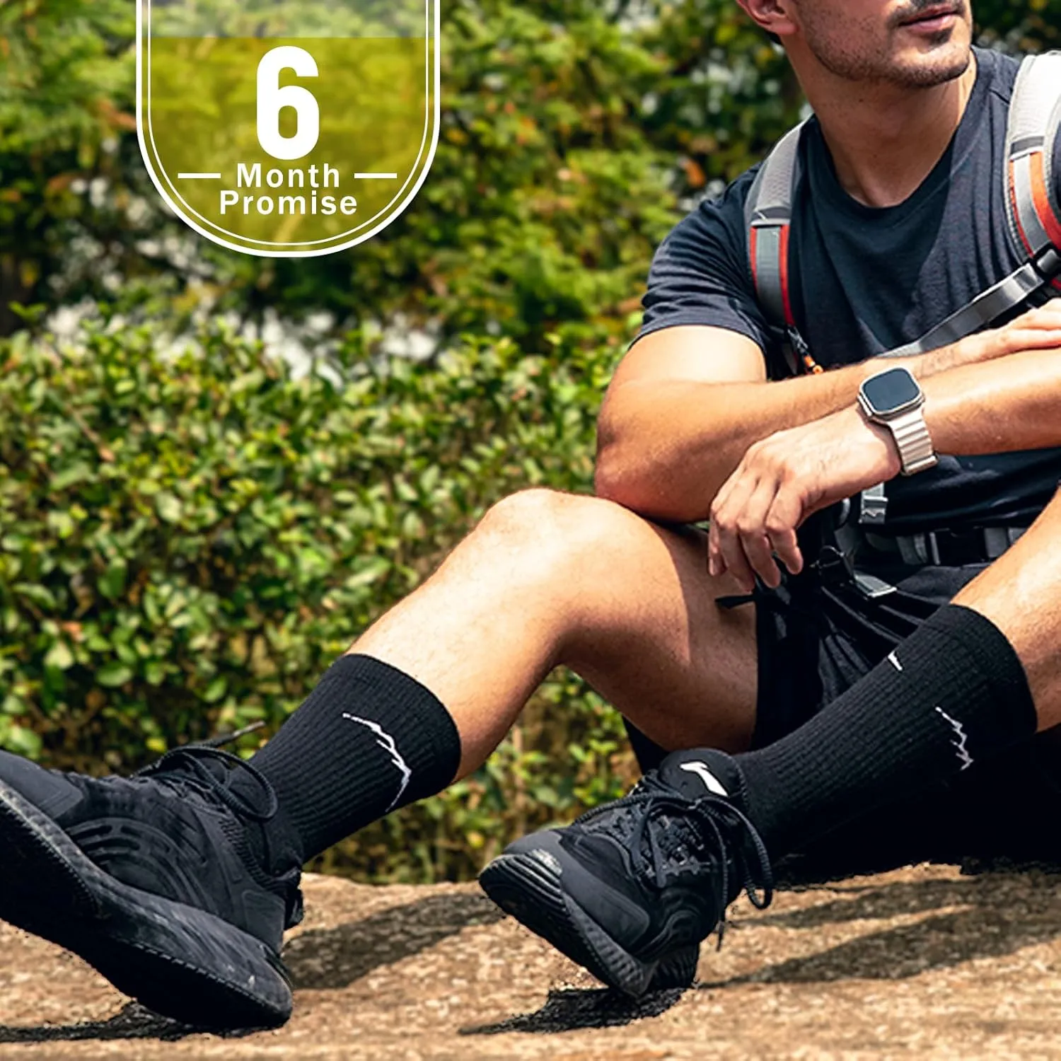 Merino Protect Merino Wool Socks for Men Warm Soft Hiking Socks Odor Resistant Crew Socks Hiking Hunting Cycling