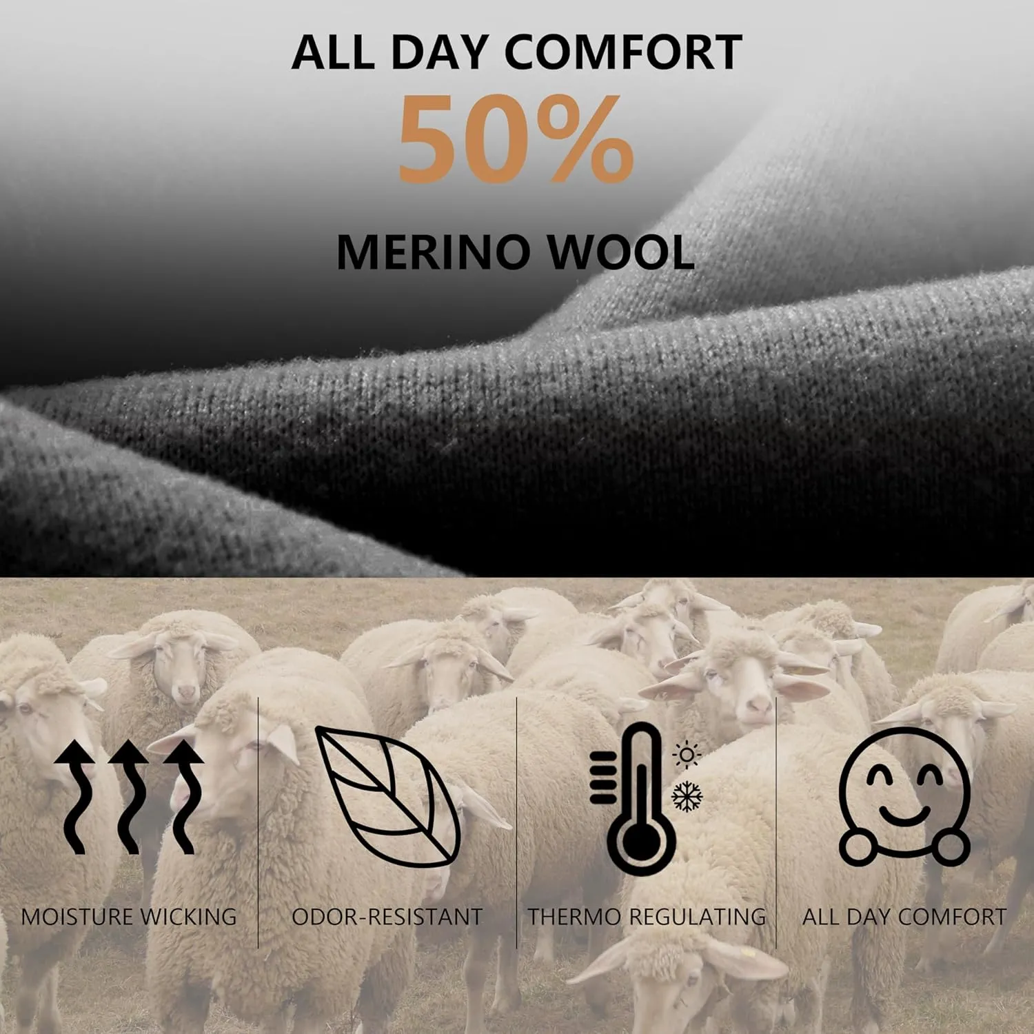 Merino Wool Ankle Socks for Men Women - Moisture-Wicking, Breathable, Arch Support, Padded Workout Year-Round Wear
