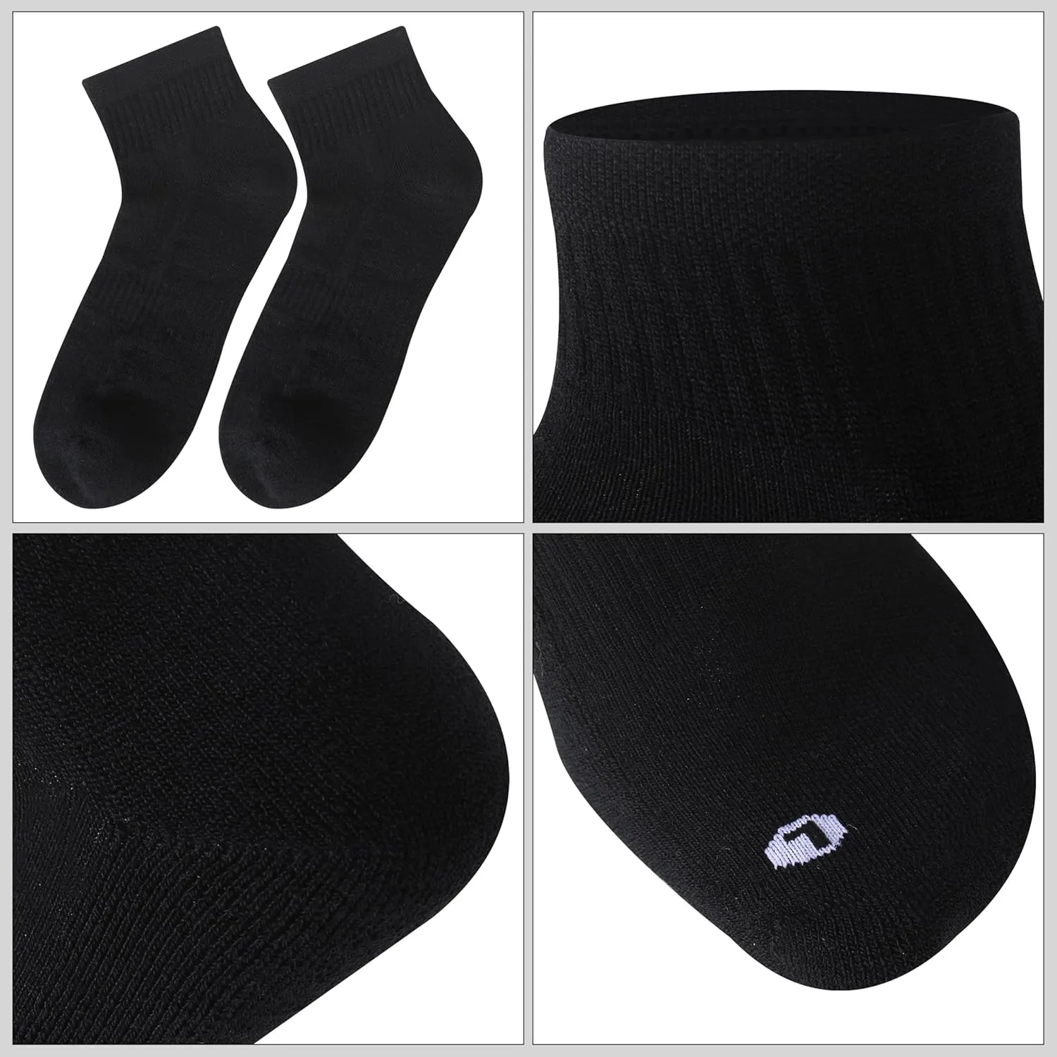 Merino Wool Ankle Socks for Men Women - Moisture-Wicking, Breathable, Arch Support, Padded Workout Year-Round Wear