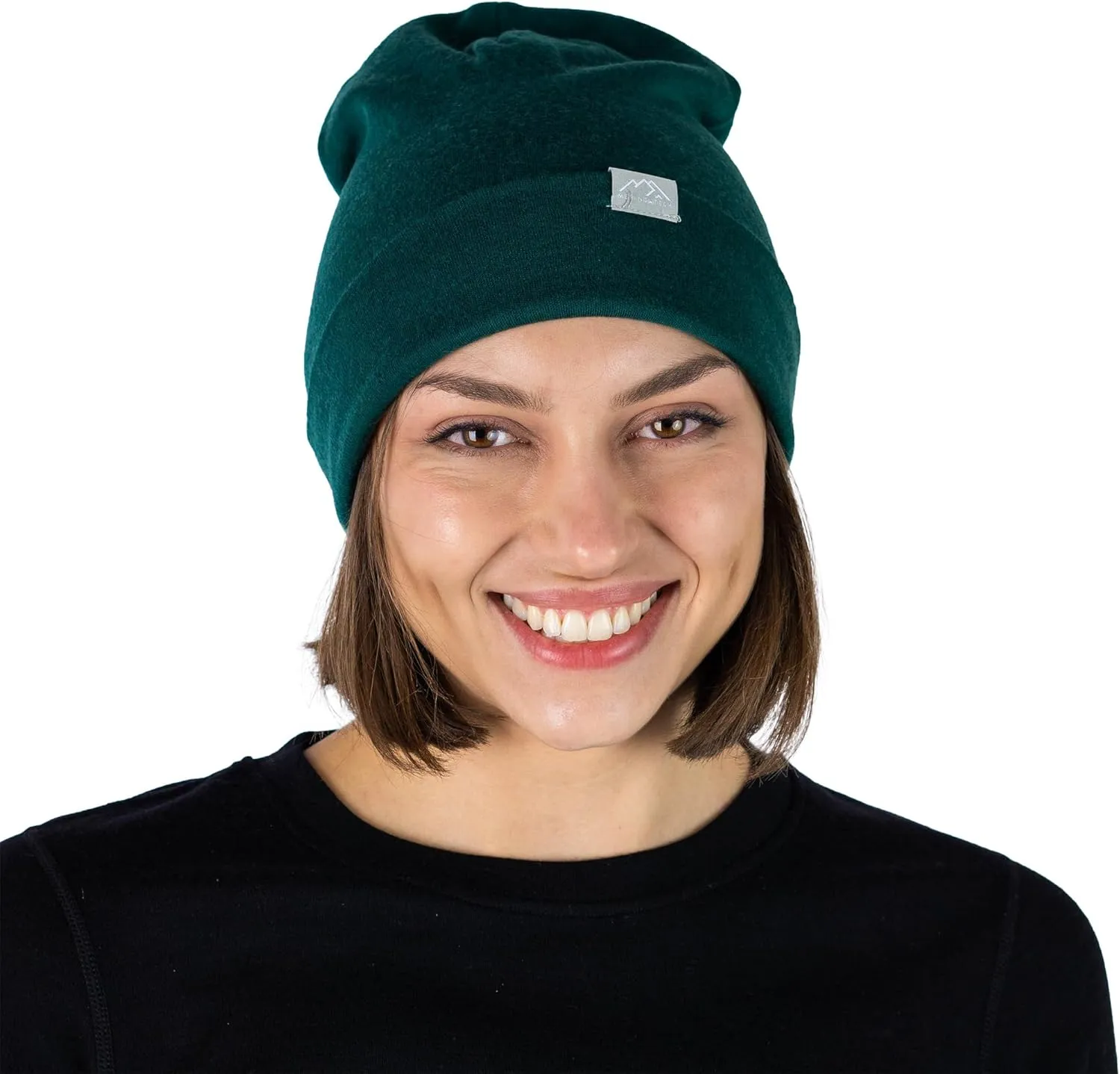 Merino Wool Beanie Men and Women – Cuff Merino Wool Hats for Men and Women - Unisex Adult Beanie Hat and Socks
