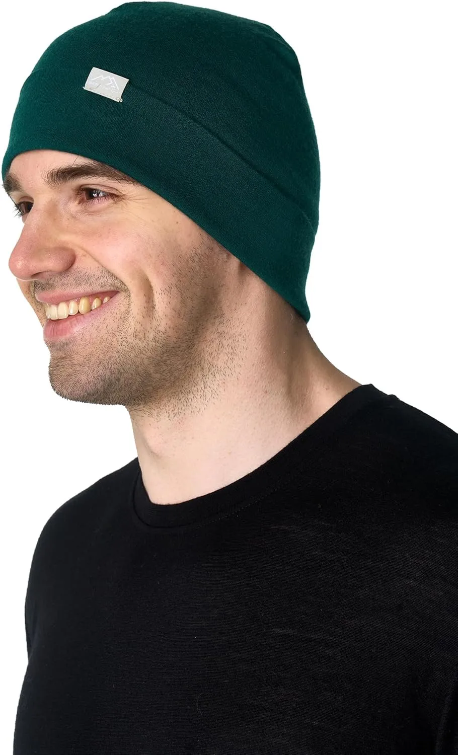 Merino Wool Beanie Men and Women – Cuff Merino Wool Hats for Men and Women - Unisex Adult Beanie Hat and Socks