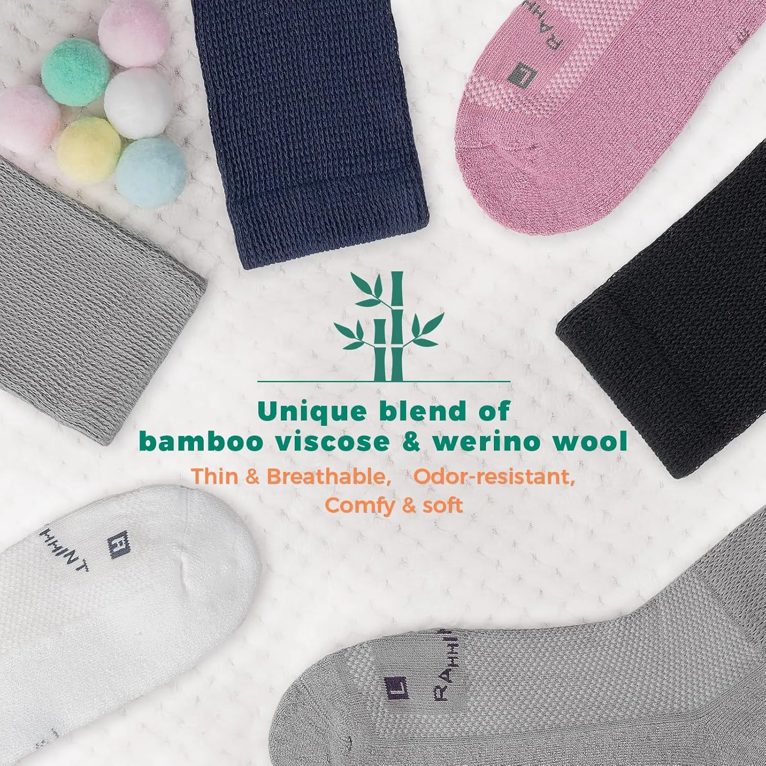 Merino Wool Diabetic Socks for Men Women Thick Warm Loose Fit Non Binding Wide Feet Soft Breathable