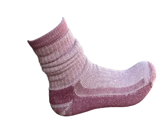 Merino Wool Hiking  Socks- Burgundy 3 Pairs