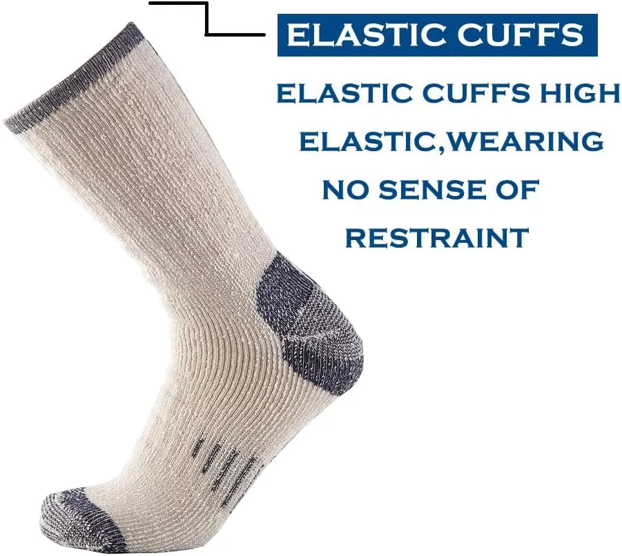 Merino Wool Men Crew Socks Warm Socks Athletic Socks for Men, Suitable for Hiking,Trekking,Camping …