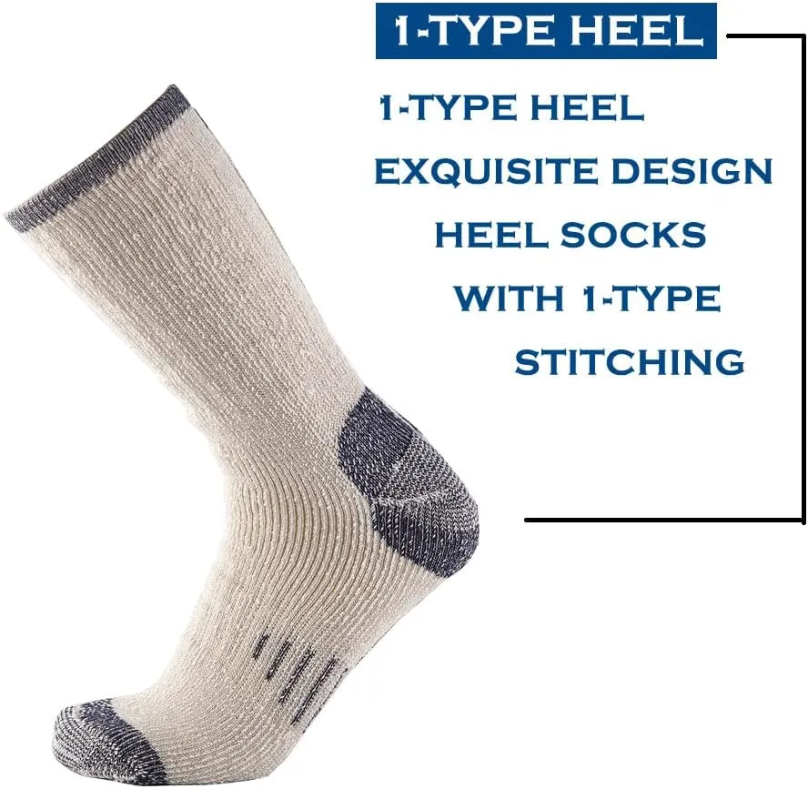 Merino Wool Men Crew Socks Warm Socks Athletic Socks for Men, Suitable for Hiking,Trekking,Camping …
