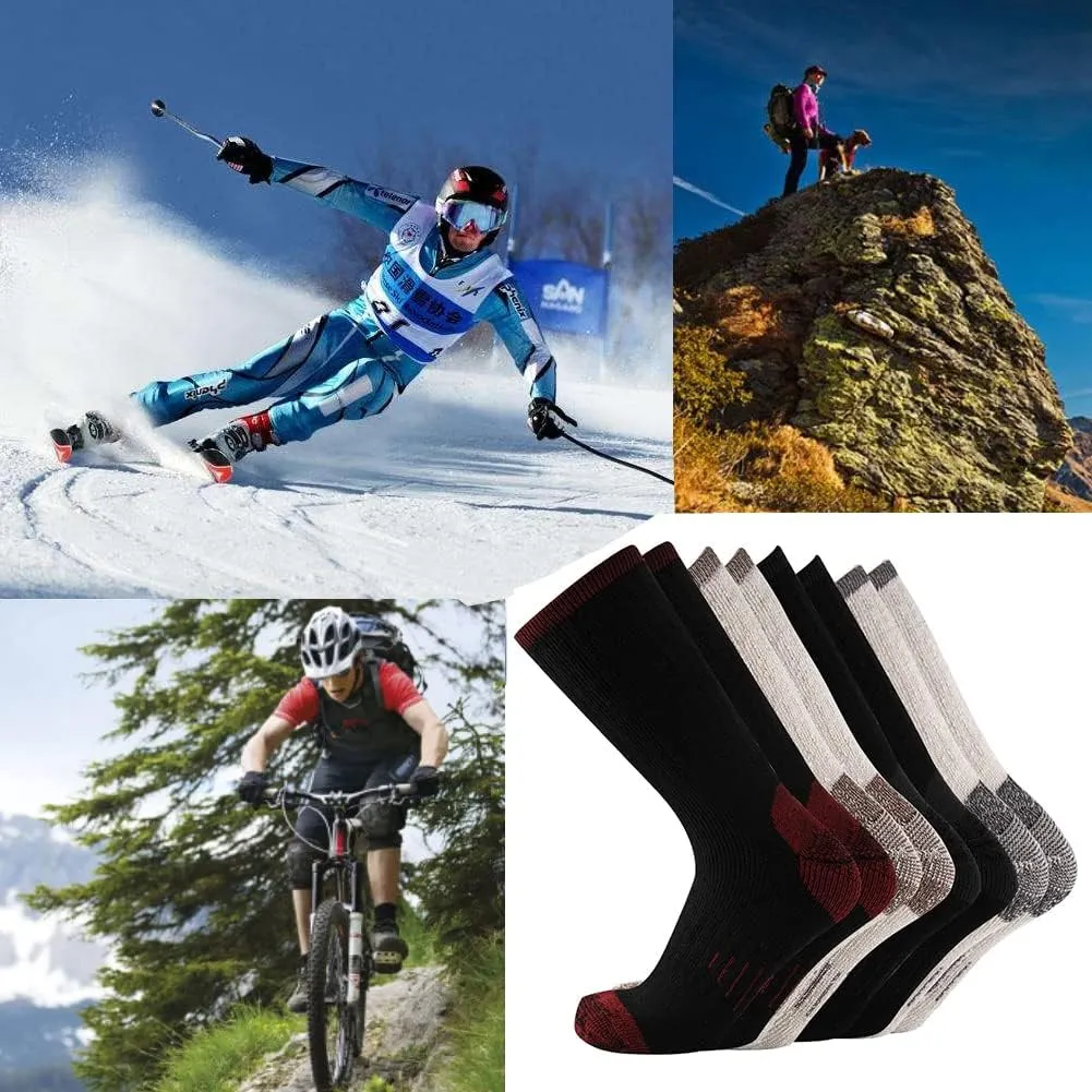 Merino Wool Men Crew Socks Warm Socks Athletic Socks for Men, Suitable for Hiking,Trekking,Camping …