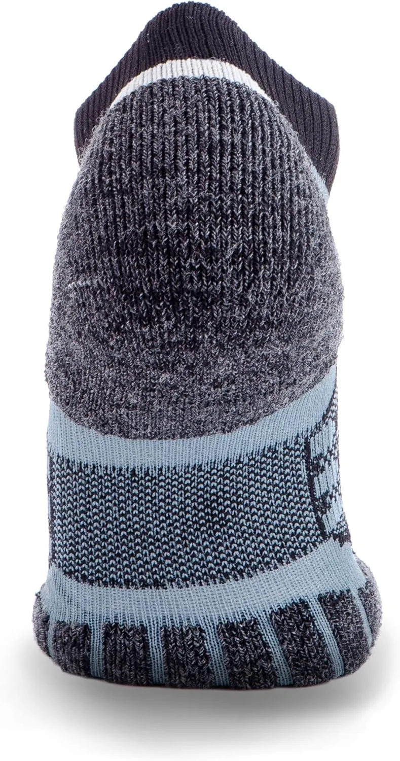 Merino Wool Socks - Low Show Cushioned Athletic Padded Running Sock