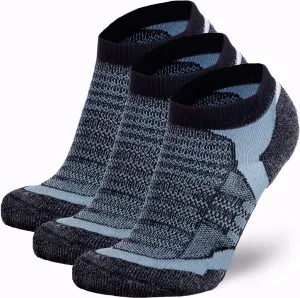 Merino Wool Socks - Low Show Cushioned Athletic Padded Running Sock