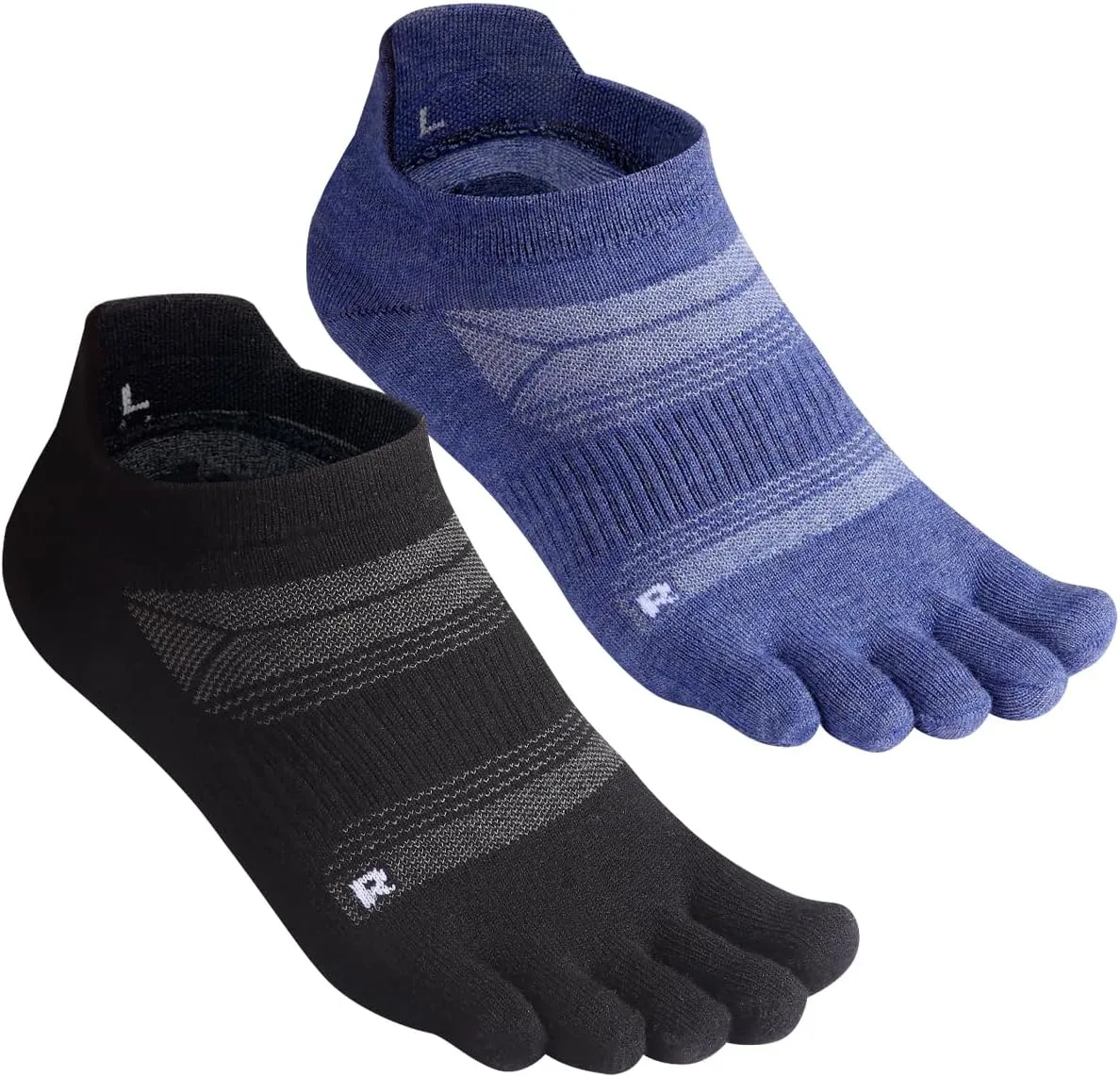 Merino Wool Toe Socks for Men & Women–50% Merino Wool,Thin,No Show,Lightweight,Cushioned for Hiking,Running,Long Walk
