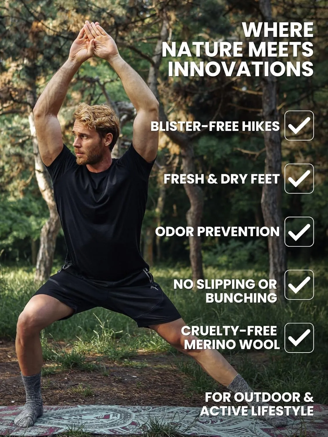 Merino.tech Merino Wool Socks for Women And Men - Merino Wool Hiking Socks Crew Style