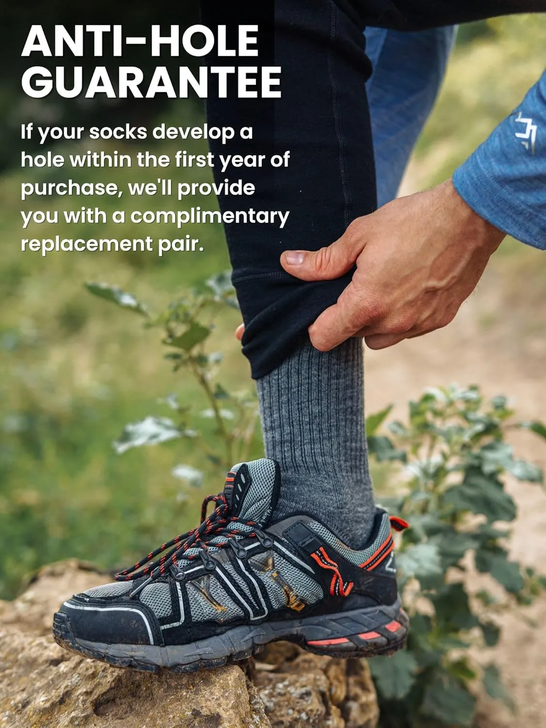Merino.tech Merino Wool Socks for Women And Men - Merino Wool Hiking Socks Crew Style