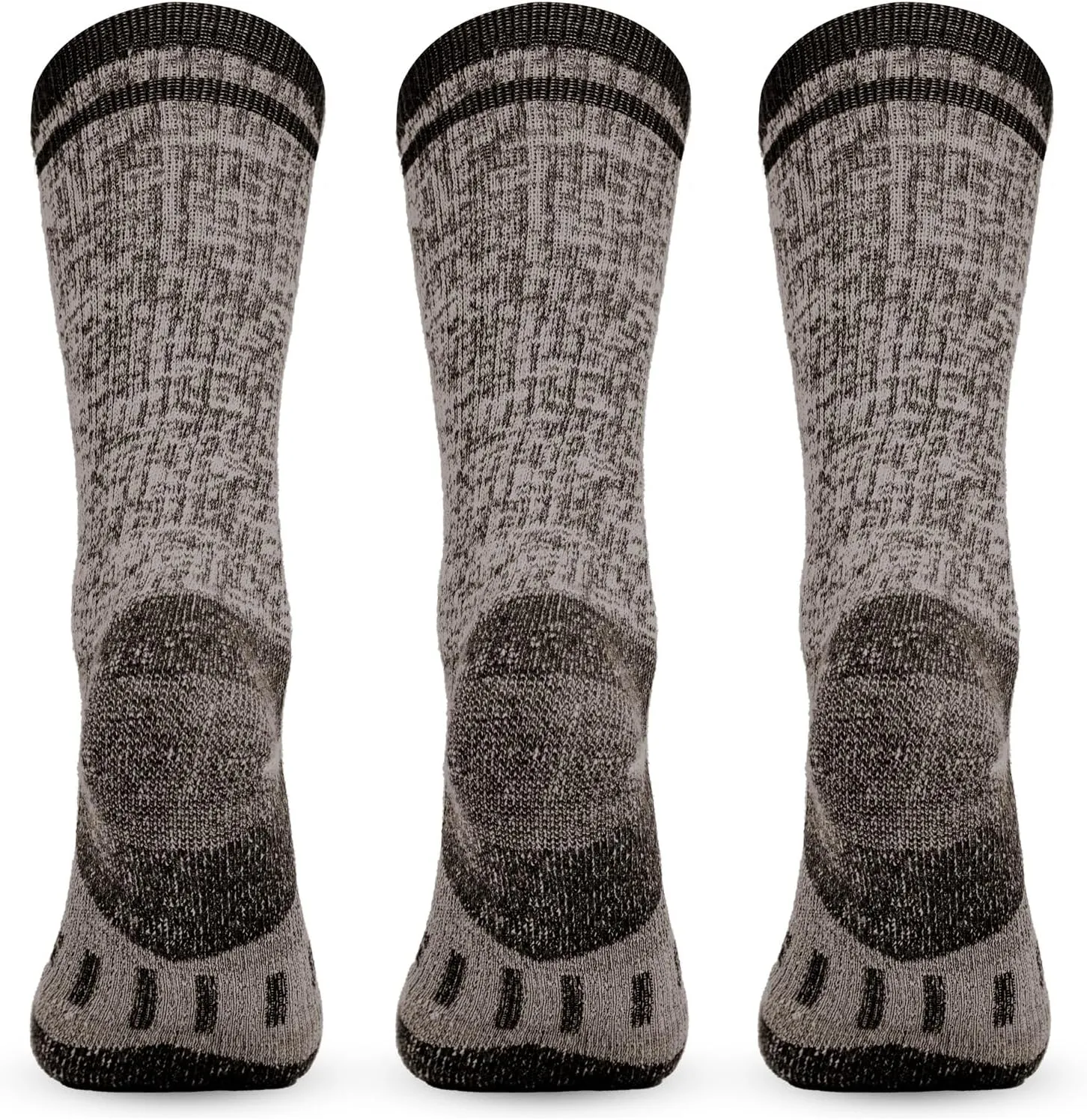MERIWOOL 3 Pairs Merino Wool Midweight Hiking Crew Socks for Men and Women with Snug Calves –Moisture-Wicking Cushioned Socks