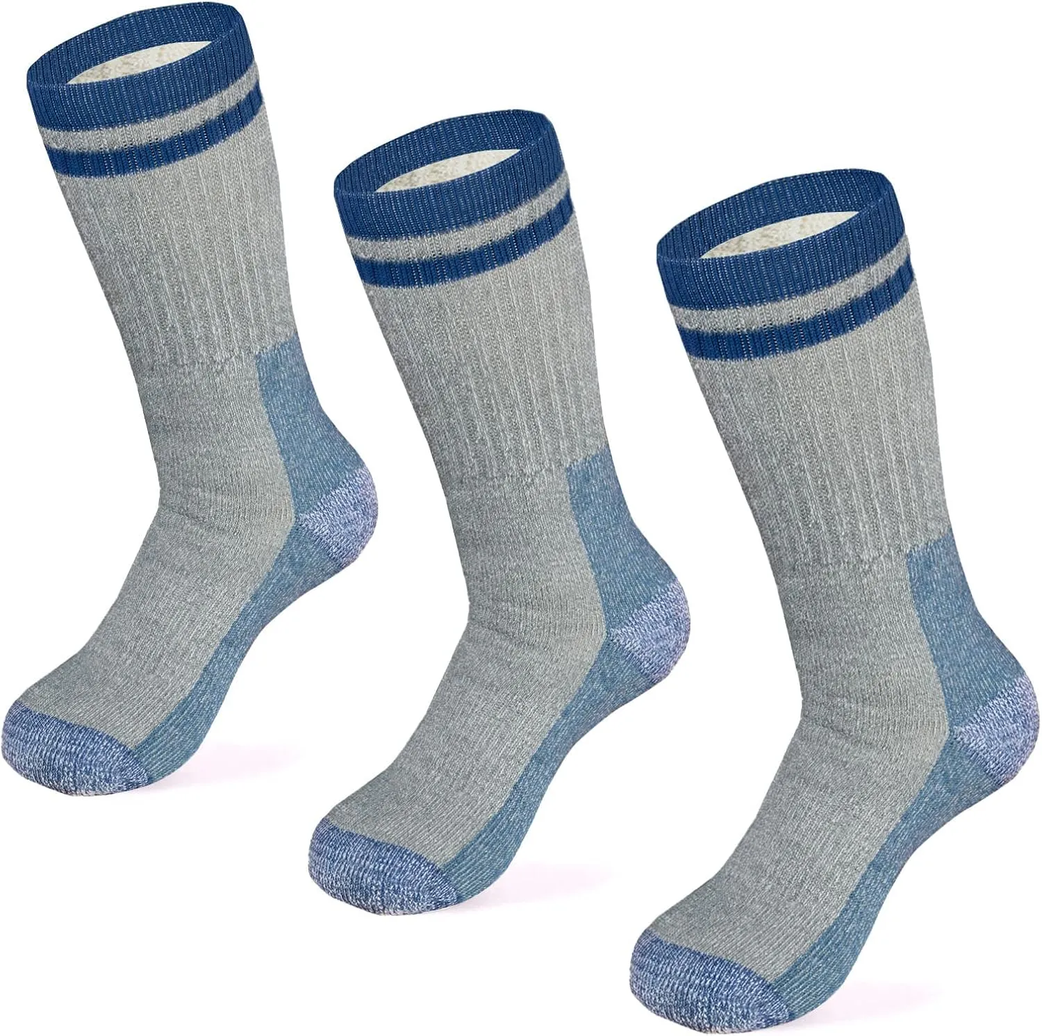 MERIWOOL Merino Wool Hiking Socks for Men and Women – 3 Pairs Midweight Cushioned – Warm n Breathable