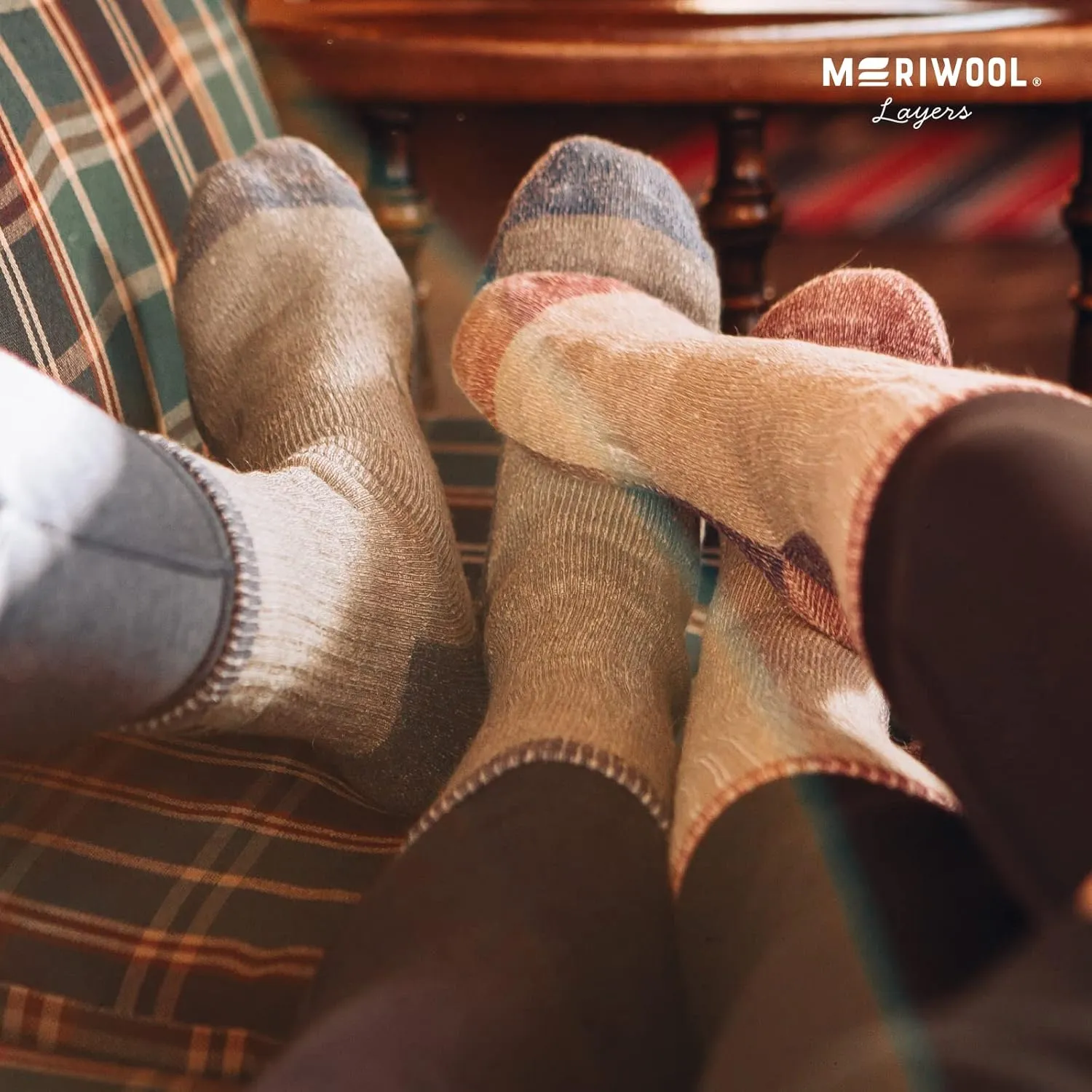 MERIWOOL Merino Wool Hiking Socks for Men and Women – 3 Pairs Midweight Cushioned – Warm n Breathable