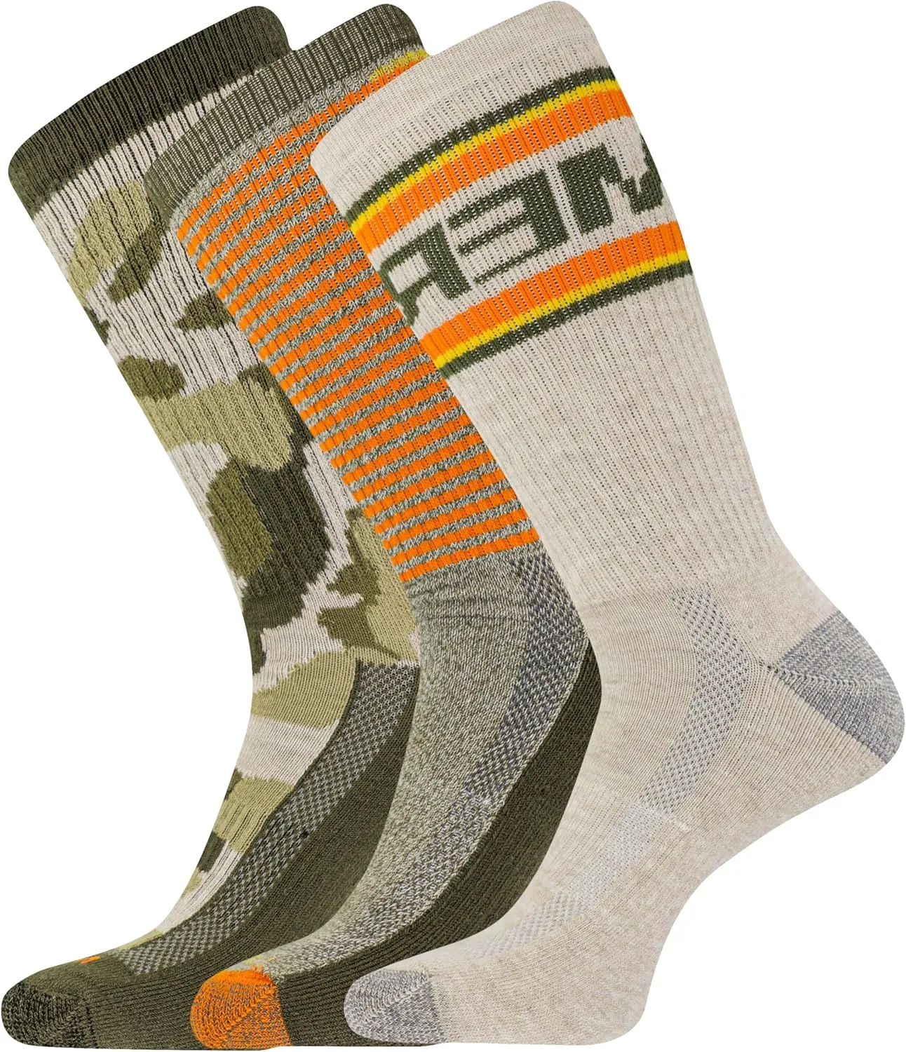 Merrell Men's and Women's Recycled Everyday Half Cushion Socks - 3 Pairs - Breathable Hiking Socks