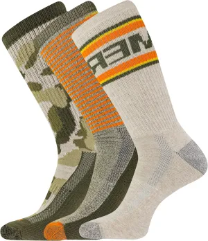 Merrell Men's and Women's Recycled Everyday Half Cushion Socks - 3 Pairs - Breathable Hiking Socks