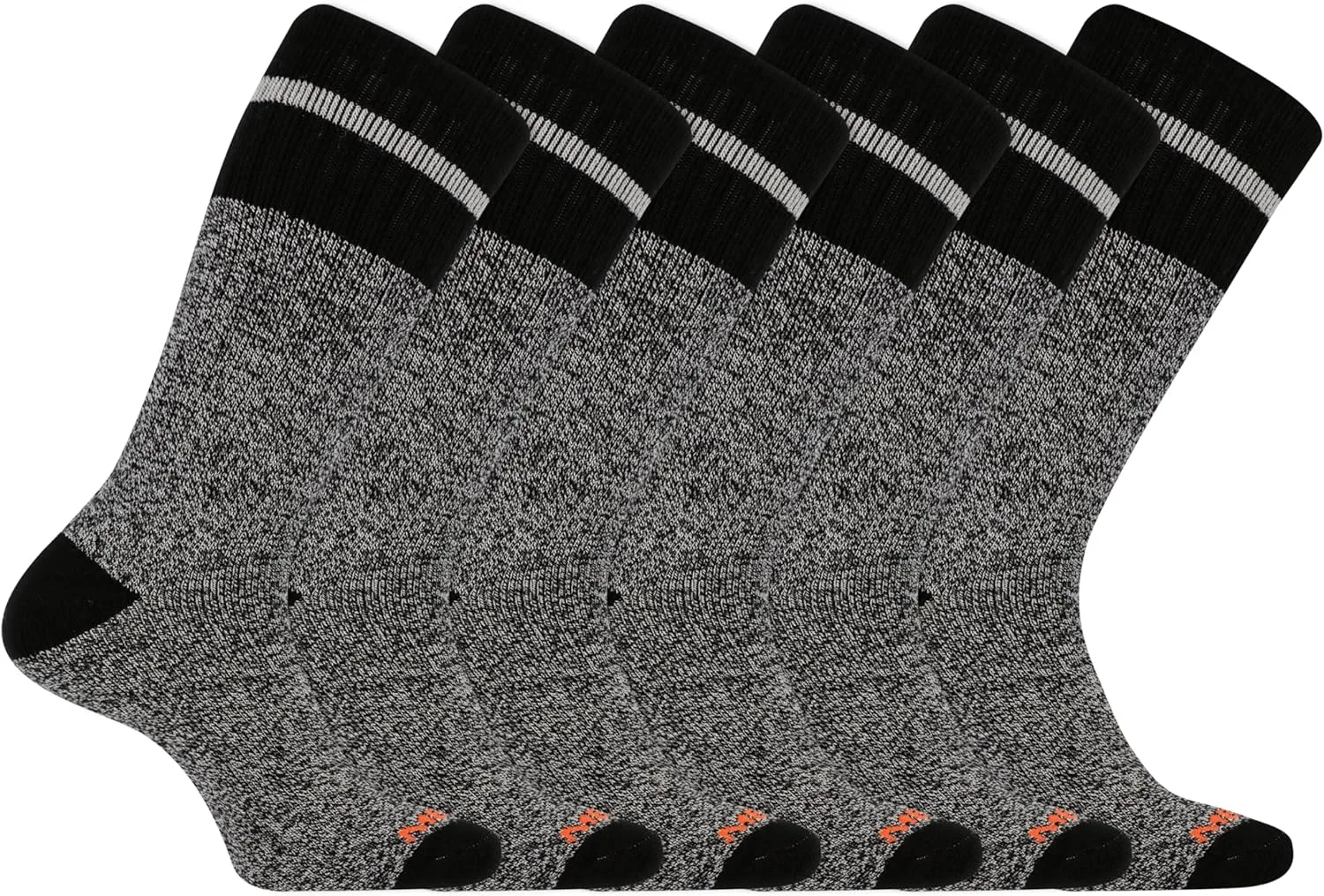 Merrell unisex-adult Brushed Cushion Thermal Crew Socks Cushioned Soft Inner Layer