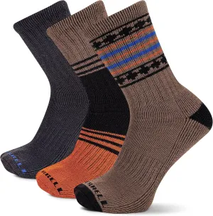 Merrell Unisex Adult Men's and Women's Wool Everyday Hiking Socks - 3 Pairs - Cushioned Moisture Wicking