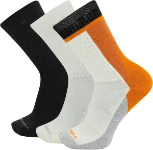 Merrell Unisex Adult Wool Everyday Hiking Socks - 3 Pairs Crew - Cushioned Moisture Wicking