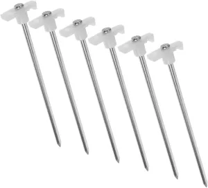 Milisten Tent Stakes 6 Pack Heavy Duty Stakes for Tent Garden Camping and Canopy