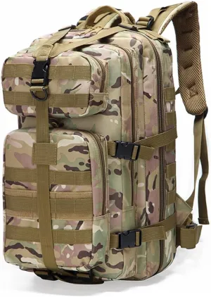 Military Tactical Backpack 3 Day Assault Pack Army Molle Bag Backpacks Rucksack 35L (CP Camouflage)