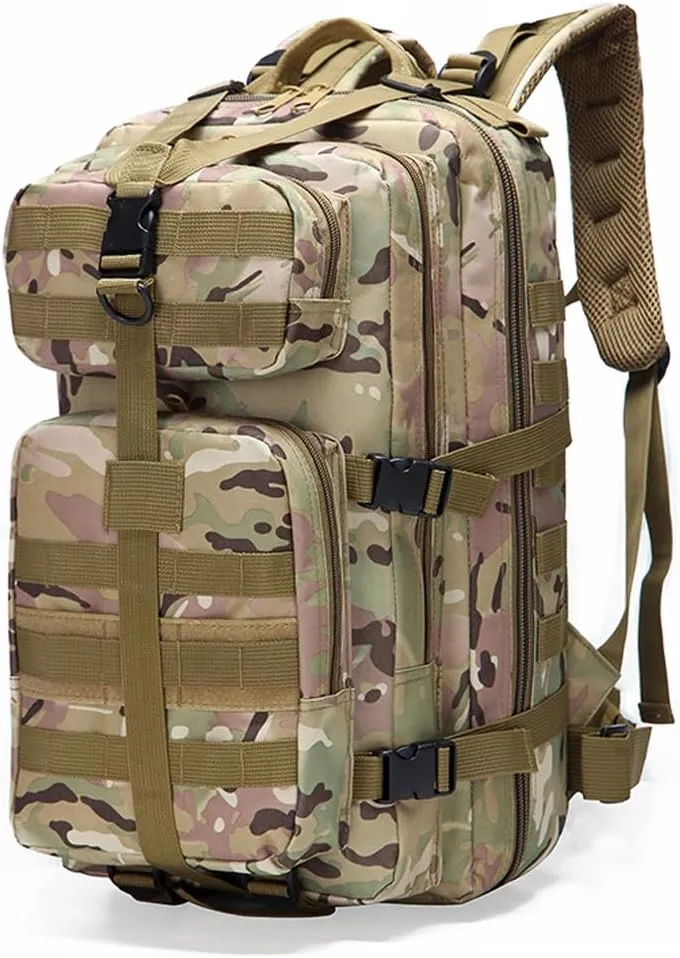 Military Tactical Backpack 3 Day Assault Pack Army Molle Bag Backpacks Rucksack 35L (CP Camouflage)