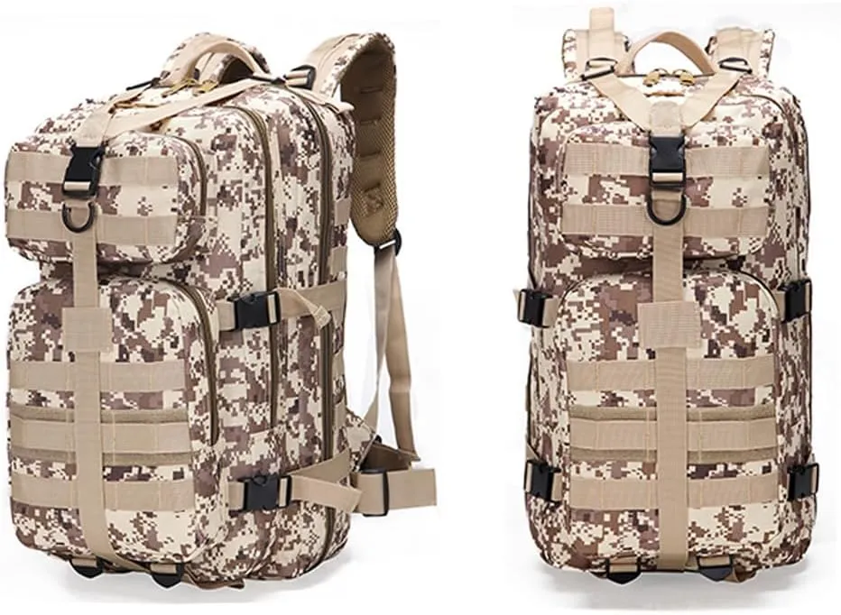 Military Tactical Backpack 3 Day Assault Pack Army Molle Bag Backpacks Rucksack 35L (Desert Digital)