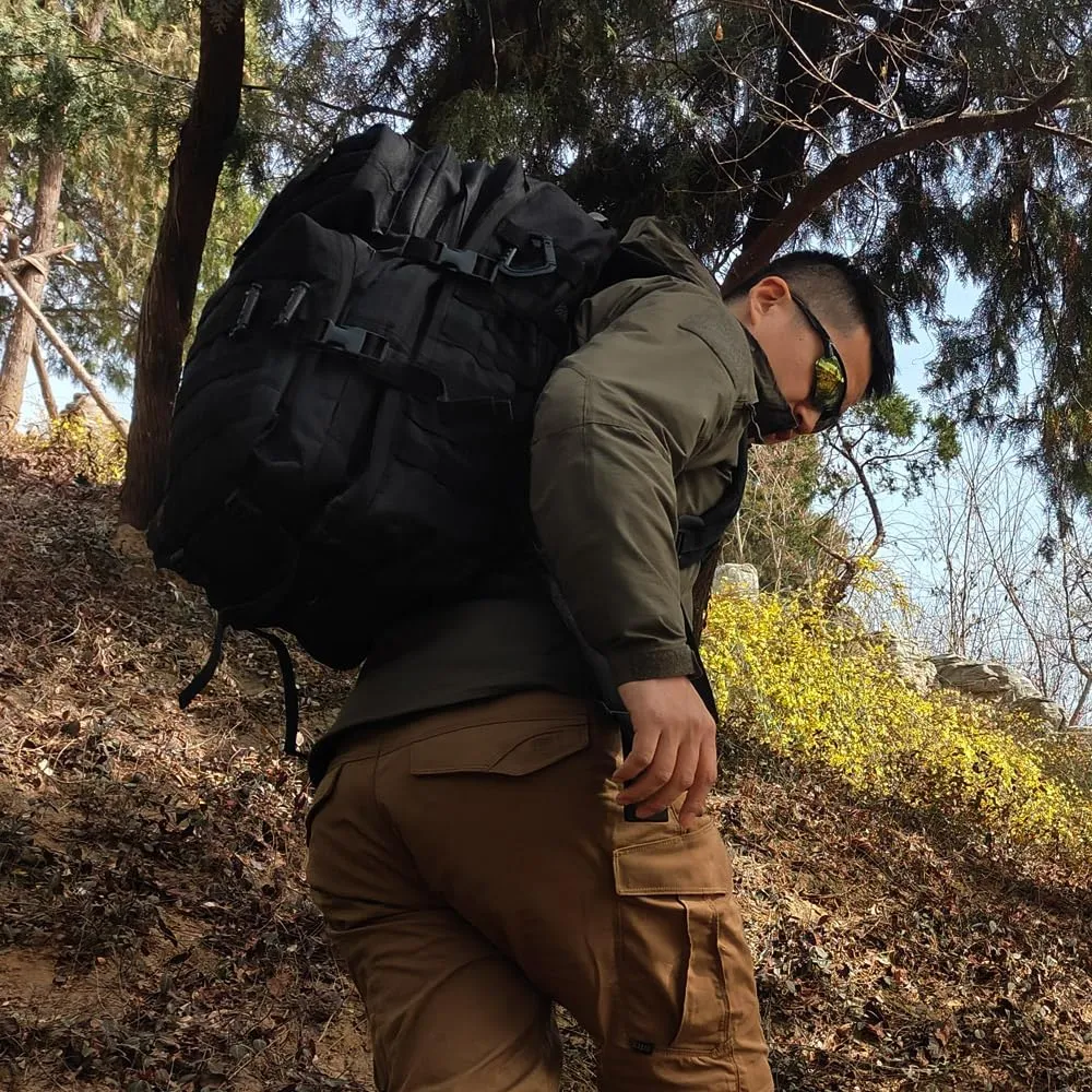 Military Tactical Backpack 45L Large Tactical Backpack for Men, Hiking Rucksack With Bottle Holder