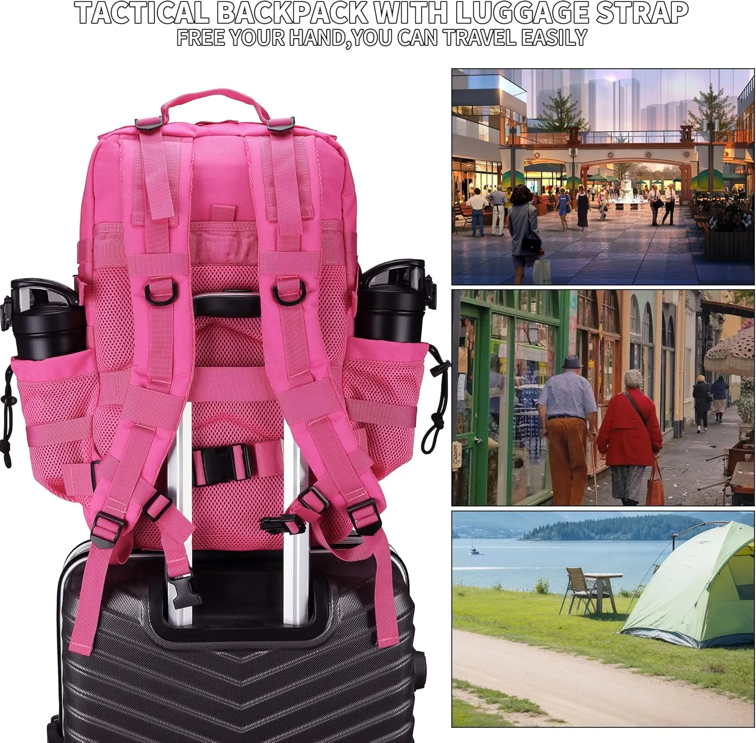 Military Tactical Backpack 45L/25L 3 Day Assault Pack Molle Daypack Hiking Backpack for Men and Women