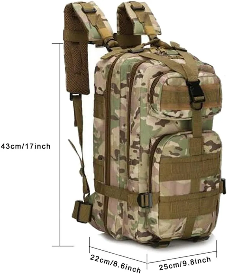 Military Tactical Backpack Assault Pack Molle Bug Out Bag 25L Rucksack