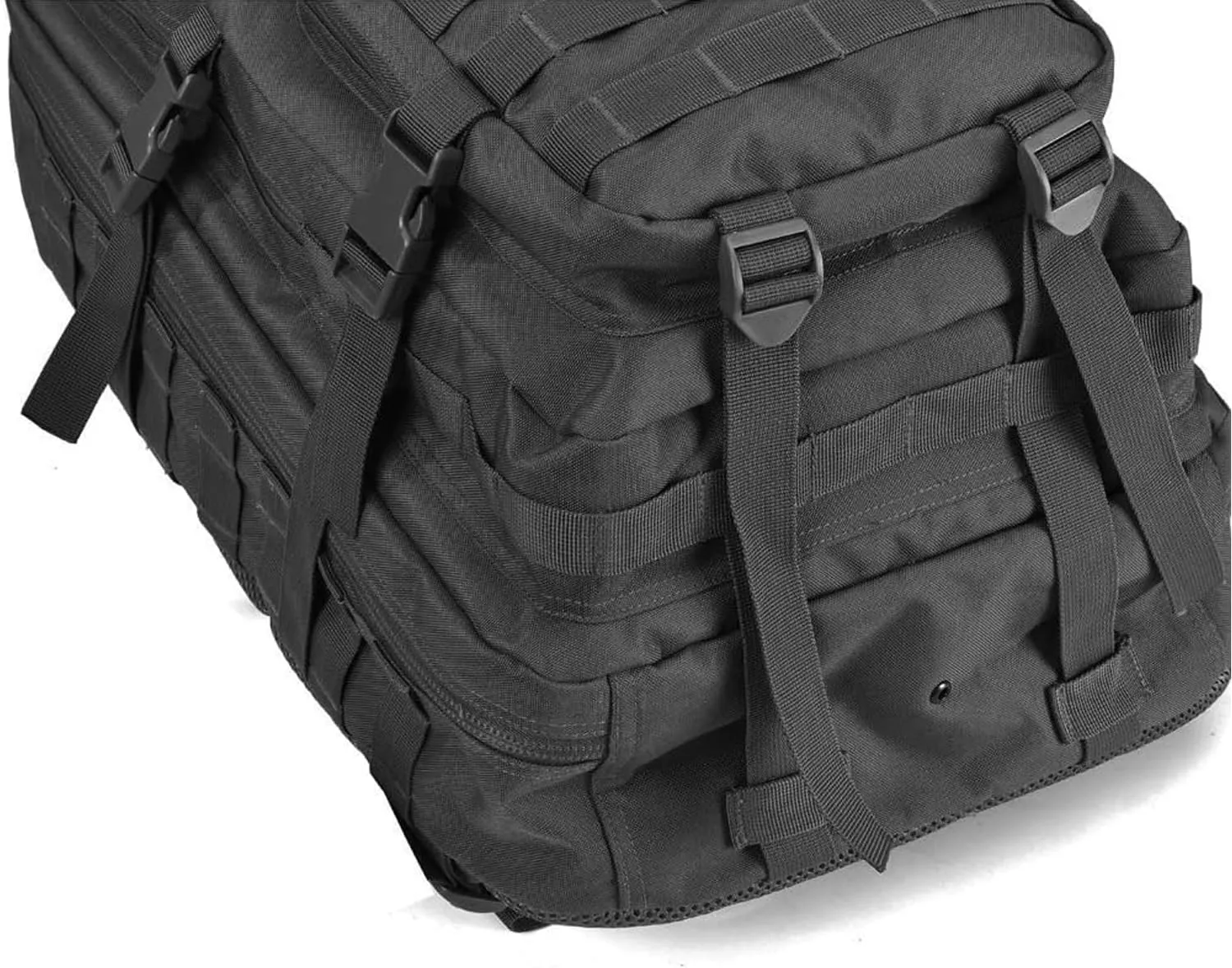Military Tactical Backpack Large Army 3 Day Assault Pack Molle Bag Backpacks (ACU Camo) (Black)