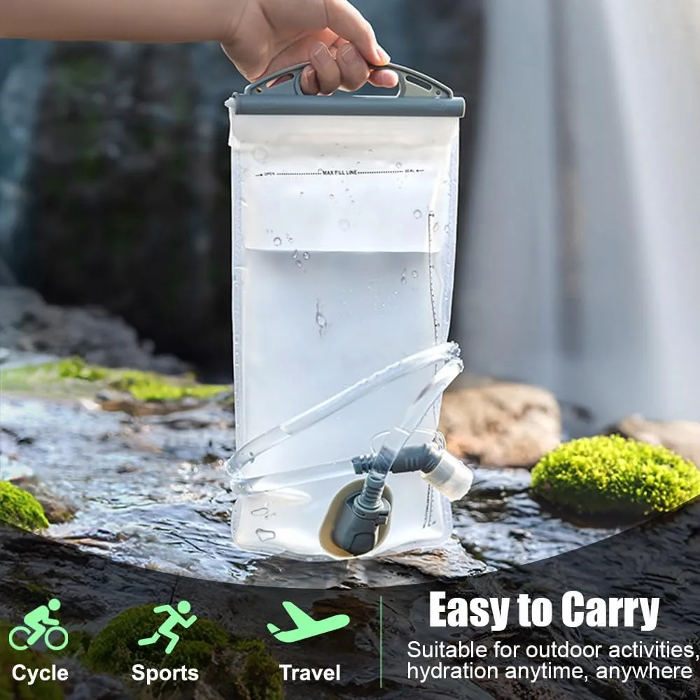 MiOYOOW Water Reservoir, 1.5L/ 2L Water Bladder Leakproof Backpack Water Pouch with 135° Bite Valve for Biking Hiking Running Camping Climbing Backpack